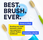 Informational graphic about Mouth watchers toothbrush antimicrobial bristle technology 