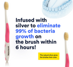 graphic about mouthwatchers toothbrush silver infused bristles 