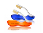 Mouthwatchers Two travel toothbrushes with foldable designs