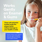 graphic showing mouthwatchers soft bristles 